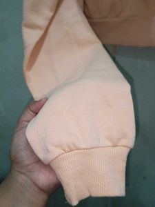 Peach Cropped Hoodie
