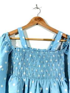 Blue Polka Dot Top (Women)
