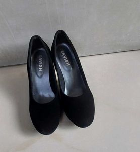 Classic Black Suede Heels