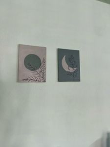 2 Canvas Boho Art Wall Decor