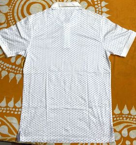 Allen Solly Men's White Printed Polo T-Shirt