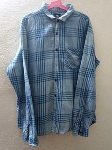 Blue Plaid Long Sleeve Shirt