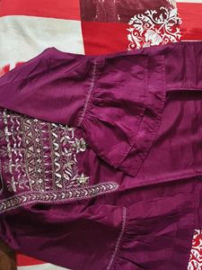 Elegant Purple Kurta set two piece