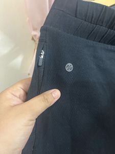 AM-PM Black Wide Leg Cotton Pants