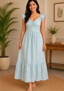 Cute Heart embroidery Summer Dress