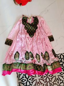 Elegant Pink Silk Saree