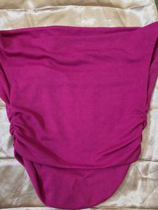 💖Ruched Cowl Neck Magenta Top💖