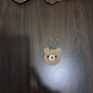 Cute Crochet Bear Keychain