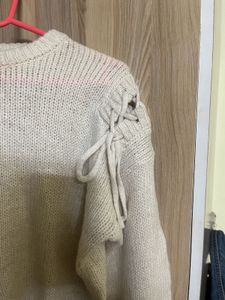 B1G1 Cute Knit Sweater with Tie Details