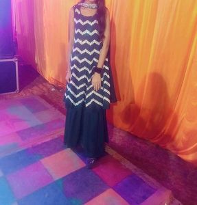 Dark Green Color Sharara Sets