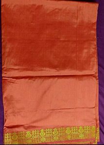 orange pure silk saree