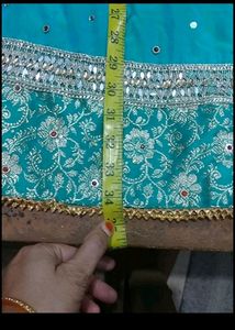 Teal Kimkhab Banarsi Gharara Garara