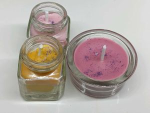 Handmade Scented Candles in Glass Jars