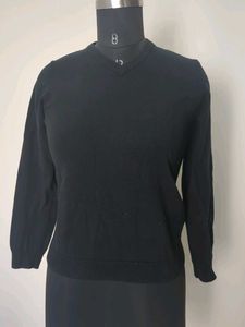 Red Long Sleeve shirt with black sweater