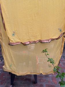 Vibrant Yellow Embellished Dupatta