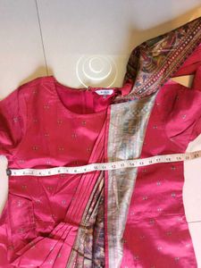 Super classy Indo Western saree jumpsuit.