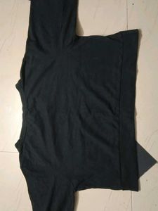 Black Top with Rose Embroidery