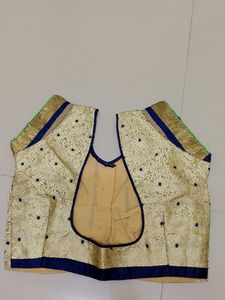 Elegant Gold Brocade Blouse