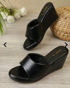 Chic Black Wedge Heels