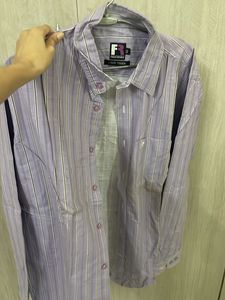 Striped Purple Casual Shirt