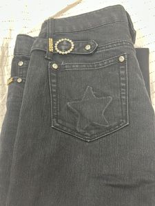 Women's Grey Embellished Jeans