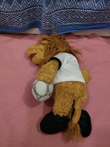 Collectible Plush Lion Toy with Football