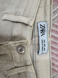 Beige Cargo Jeans
