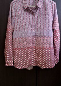 Patterned Button-Down Shirt