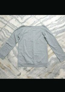 Gray Graphic Print Long Sleeve Top