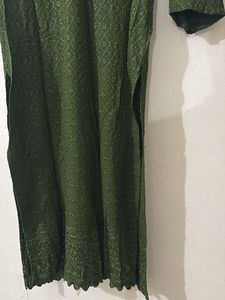 Elegant Green Textured Kurta