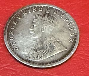2 annas George V 1911 extremely rare date