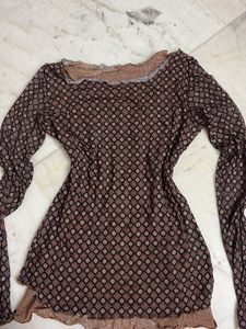 Y2K  Printed Long Sleeve Top