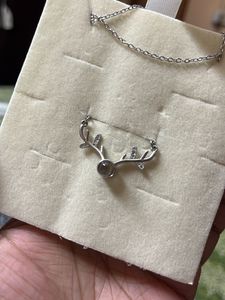 Anti tarnish Deer Antler Necklace