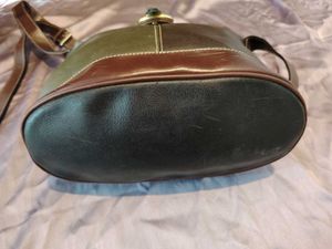 Dark Green &amp; Brown Shoulder Bag
