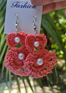 Handmade Crochet Flower Earrings