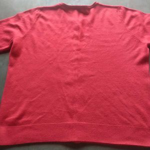 Cozy Red Button-Up Cardigan