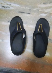 Stylish Black slipper with Embellishment