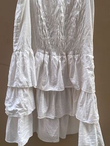 White Tiered Mini Dress