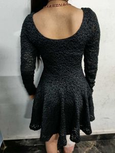 Elegant Black flared Dress