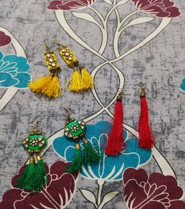Colorful Tassel Earrings - Statement Jewelry