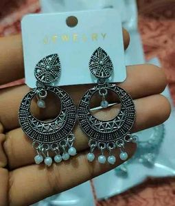 pack of 4 oxidized Jhumkhas