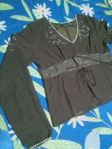 •°☆Vintage 'eye candy' sheer peplum top☆°•