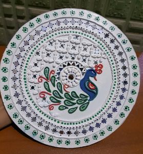 beautiful peacock 🦚 lippan art 🎨✨️