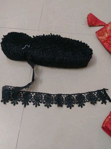 Black Floral Lace Trim