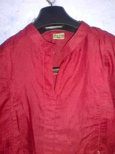 Maroon Cotton feeding Kurta