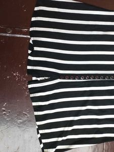 Striped Black &amp; White Top