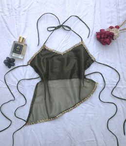 Y2k Assymetrical Chic top💚