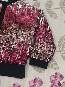 Sparkling Sequin Bomber Jacket