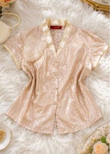 Elegant Champagne Textured top