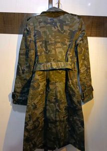 Army Print Trench Coat